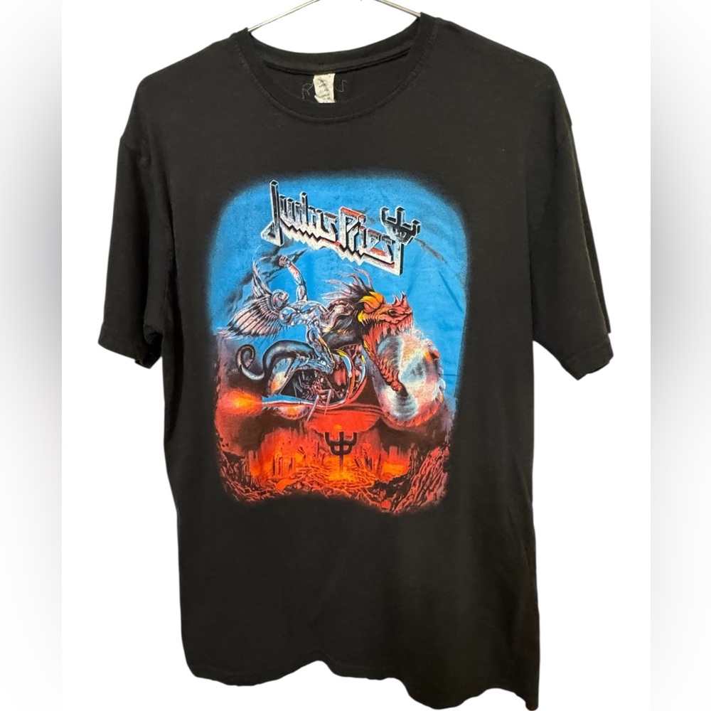 Judas Priest Retro Metal Rock Tour Graphic T-Shirt Men’s L MINTY Motorcycle